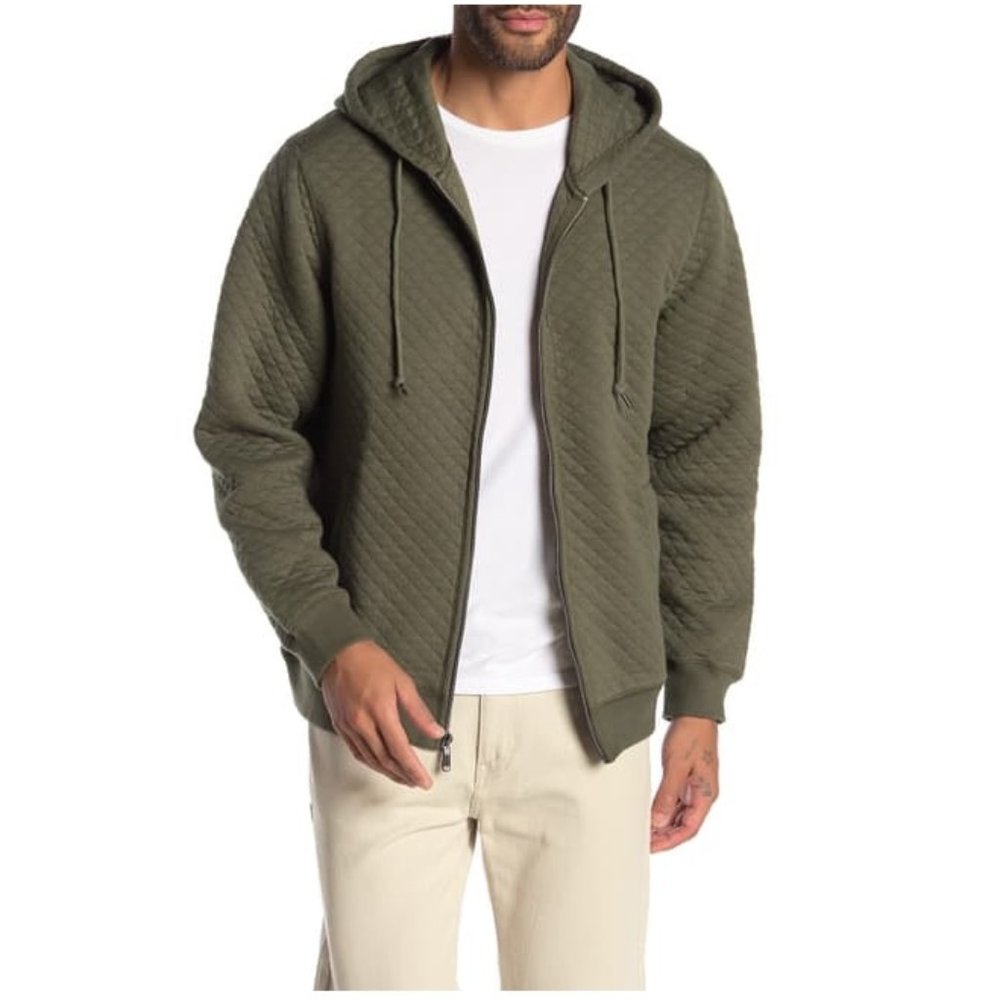 Tommy Bahama Quilted Zip-Up Hooded Jacket